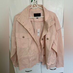 Ann Taylor Factory - baby pink combat style cotton jacket XL NWT